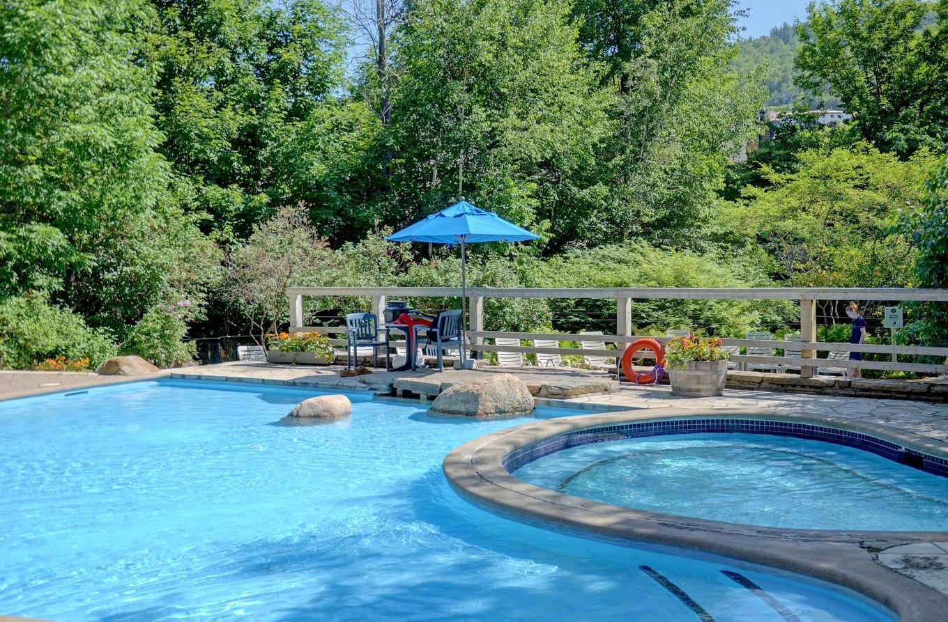Pool - 9-118 Ch. Des Quatre-Sommets, Mont-Tremblant, QC - Outdoor With In Ground Pool With Backyard