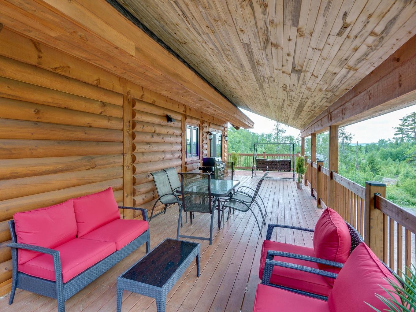 Terrasse - 25 Ch. Cordélia-Hamelin, Nominingue, QC - Outdoor With Deck Patio Veranda With Exterior