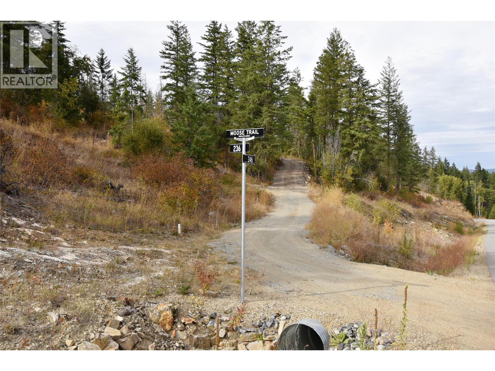 Road signage - 236 Crooked Pine Road, Enderby, BC