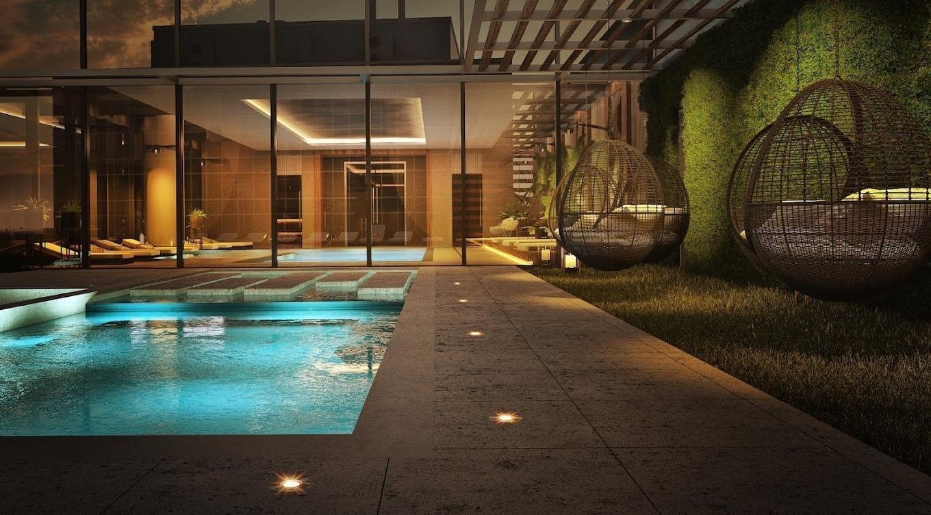 Pool - 1904-720 Rue St-Jacques, Montréal (Ville-Marie), QC - Indoor Photo Showing Other Room With In Ground Pool