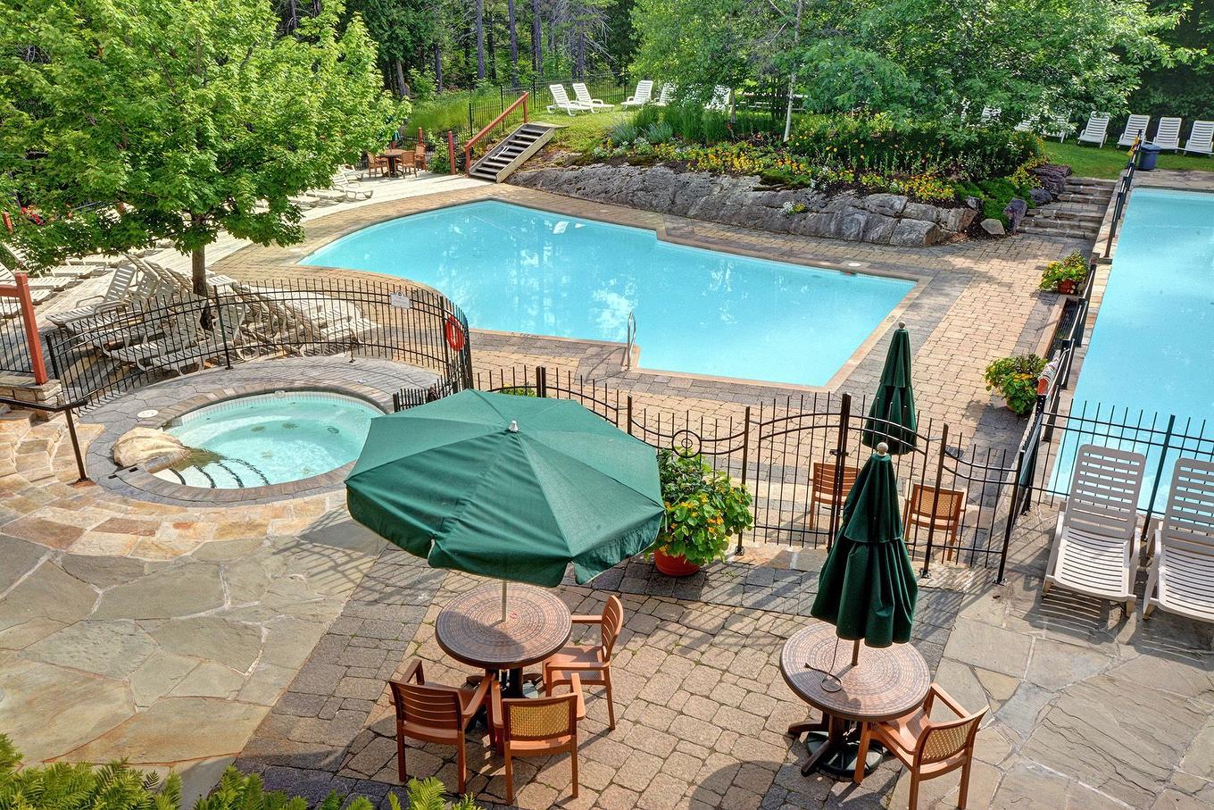 Pool - 3-223 Ch. Des Quatre-Sommets, Mont-Tremblant, QC - Outdoor With In Ground Pool With Deck Patio Veranda