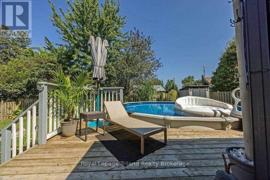 12 Graydon Drive, South-West Oxford (Mount Elgin), ON - Outdoor With Above Ground Pool With Deck Patio Veranda