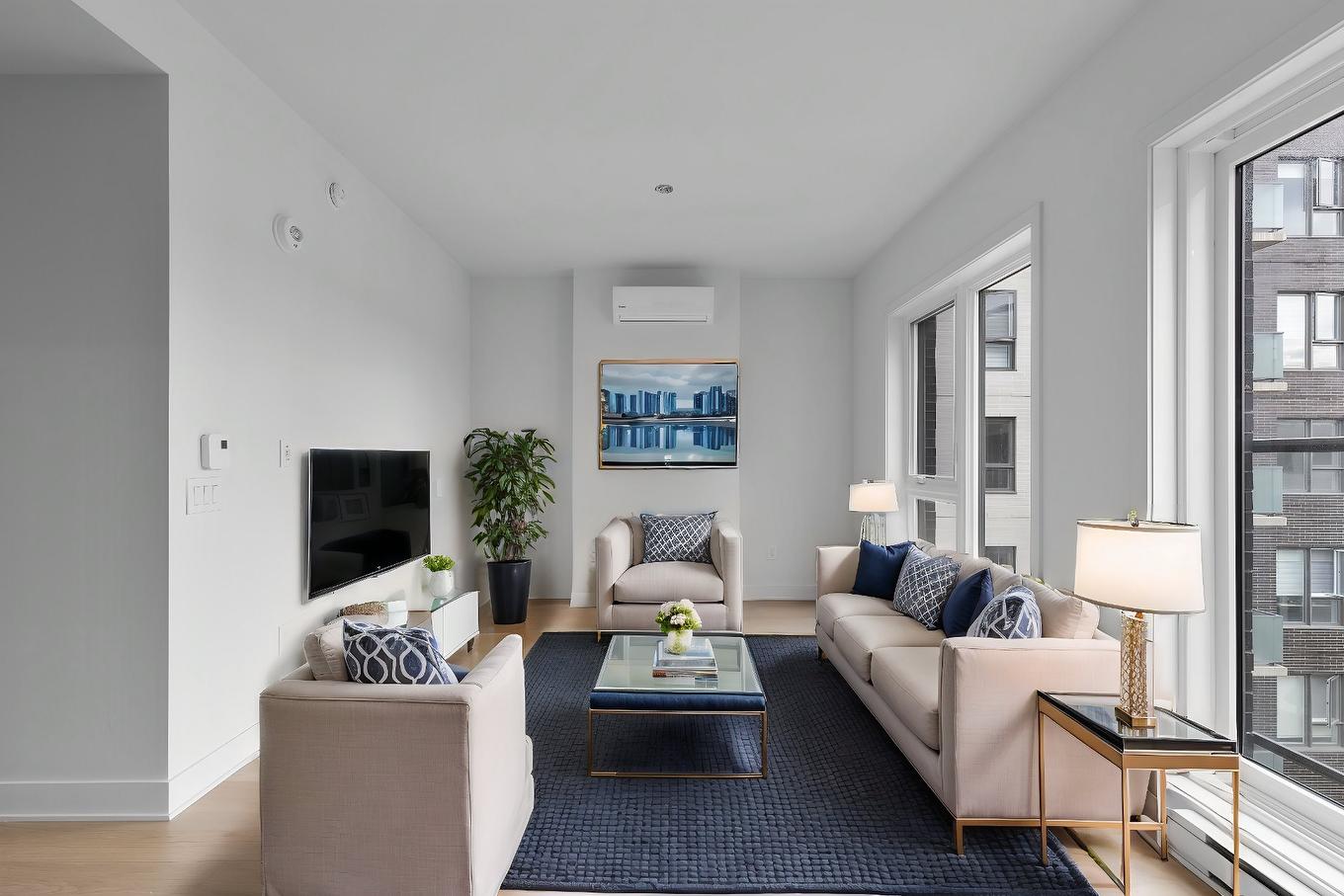 Salon - 602(1)-2030 Rue Lucien-Thimens, Montréal (Saint-Laurent), QC - Indoor Photo Showing Living Room