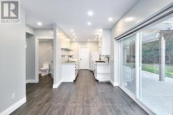 Separate entrance. Large sliding doors -