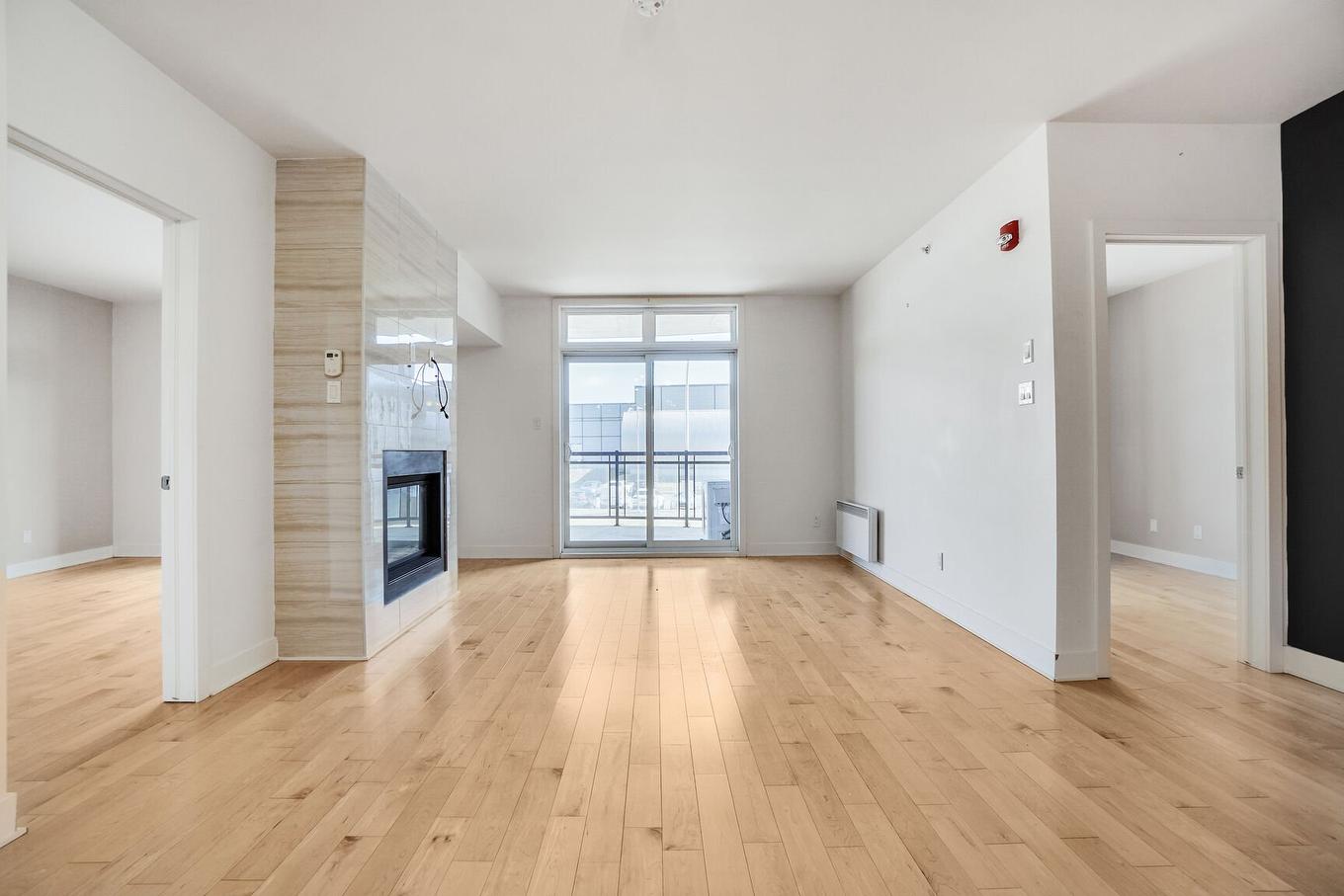 Living room - 216-2160 Av. Terry-Fox, Laval (Chomedey), QC - Indoor With Fireplace