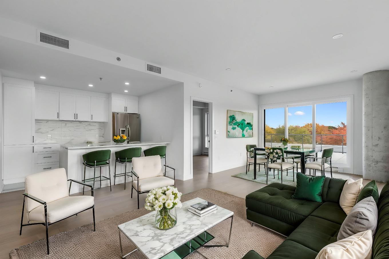 Salon - 414(1)-2030 Rue Lucien-Thimens, Montréal (Saint-Laurent), QC - Indoor Photo Showing Living Room