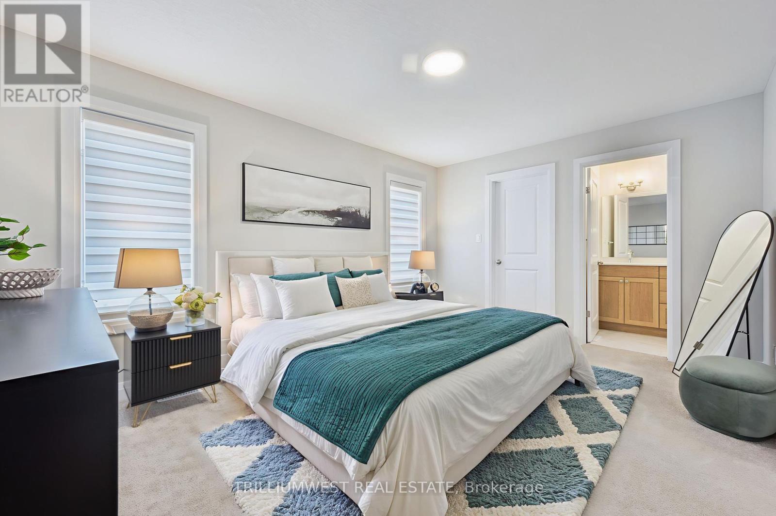 Virtually staged to add bed and rug - 113 Catherine Street, Wilmot, ON - Indoor Photo Showing Bedroom