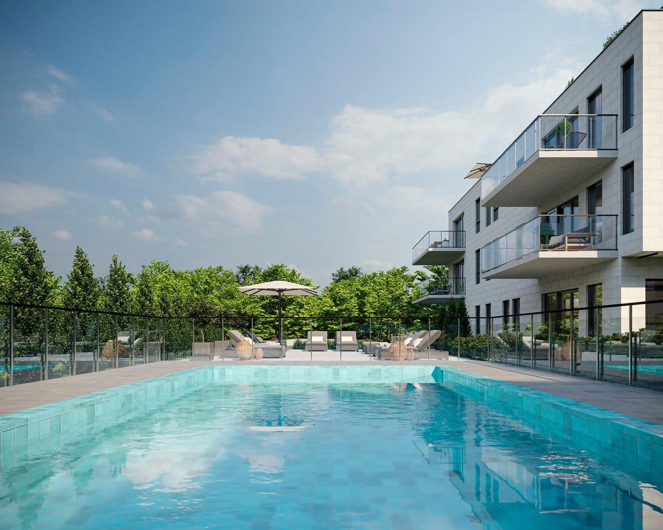 Pool - 109-2030 Rue Lucien-Thimens, Montréal (Saint-Laurent), QC - Outdoor With In Ground Pool With Backyard