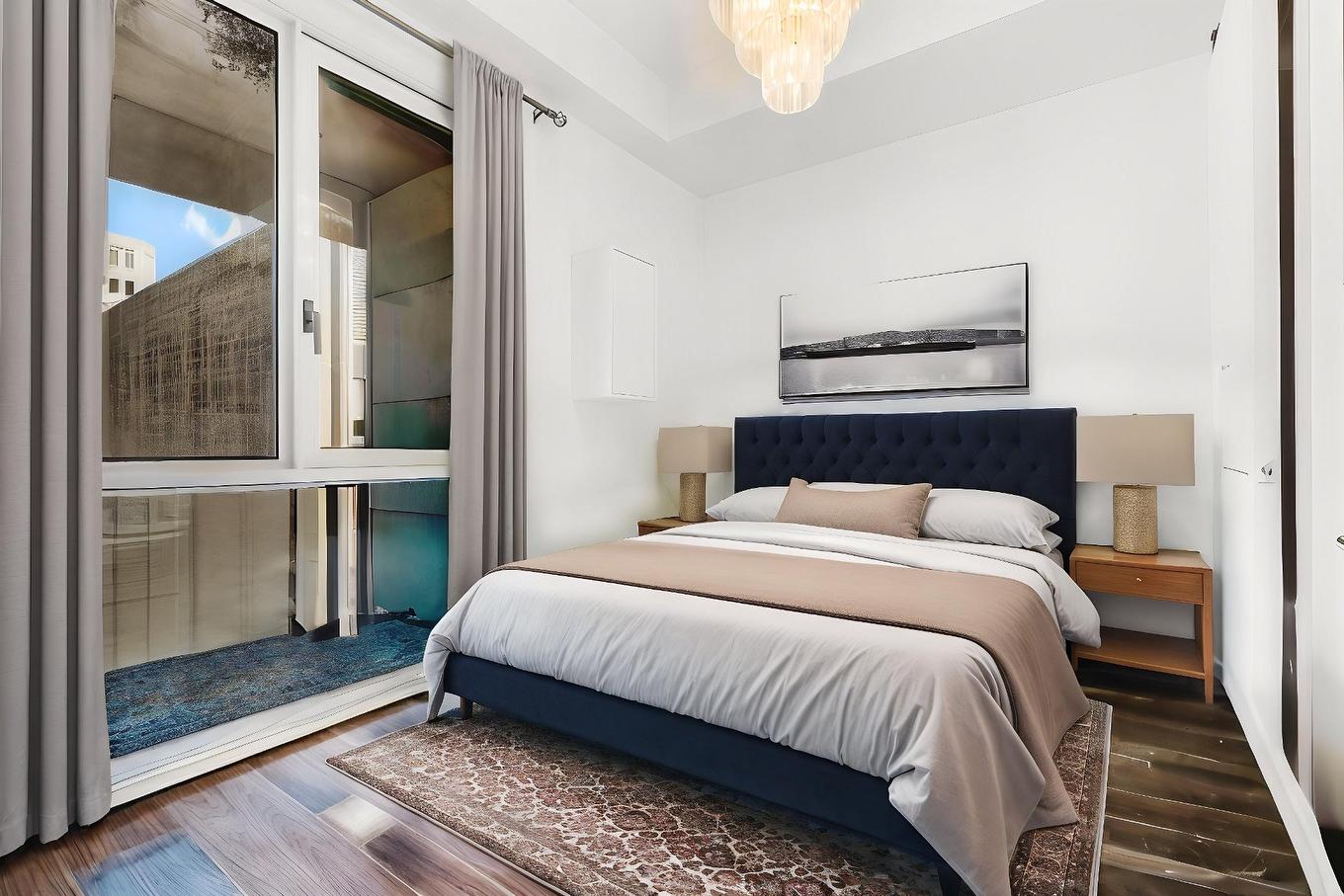 Bedroom - 1407-1188 Av. Union, Montréal (Ville-Marie), QC - Indoor Photo Showing Bedroom