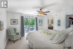 Primary bedroom with door to deck -