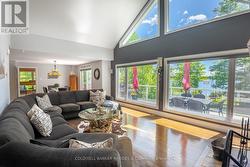 View of lake from the living room -