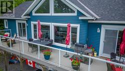 Dining table and BBQ on deck -