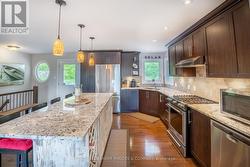 Kitchen with stainless steel appliances -