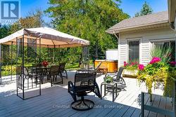 Spacious deck with covered gazebo -