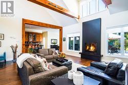 Open floor plan great room + gas fireplace -