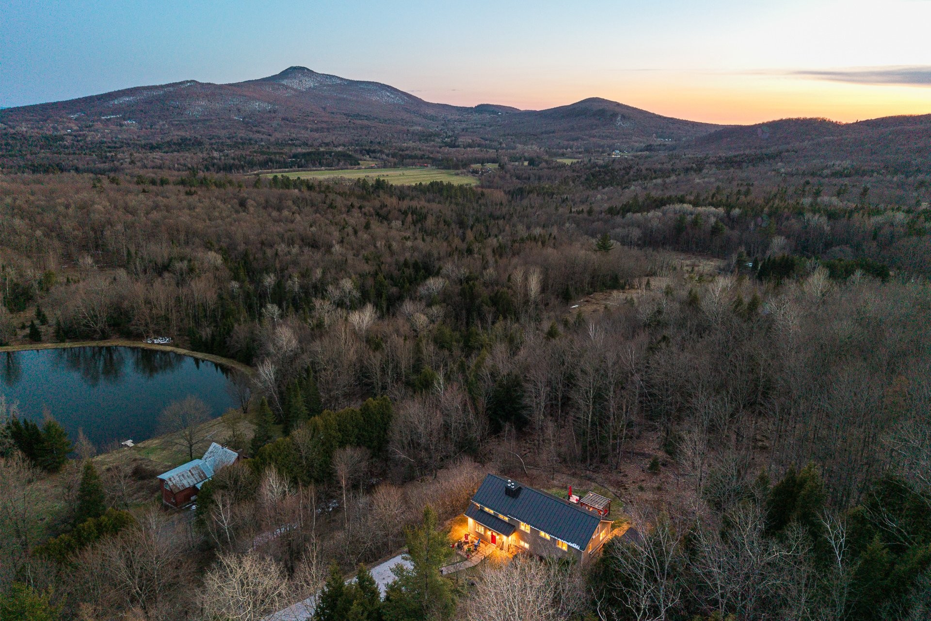 Aerial View - 1573 Ch. Jordan, Dunham, QC - Outdoor With View