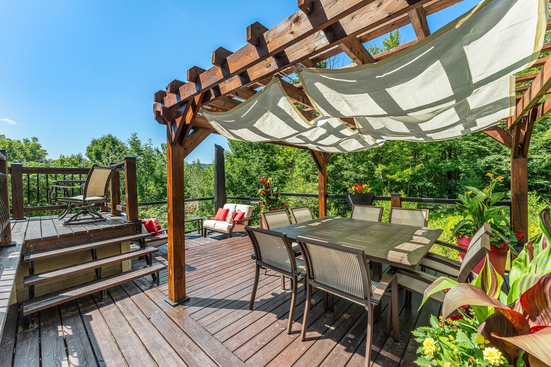 Balcony - 1573 Ch. Jordan, Dunham, QC - Outdoor With Deck Patio Veranda With Exterior