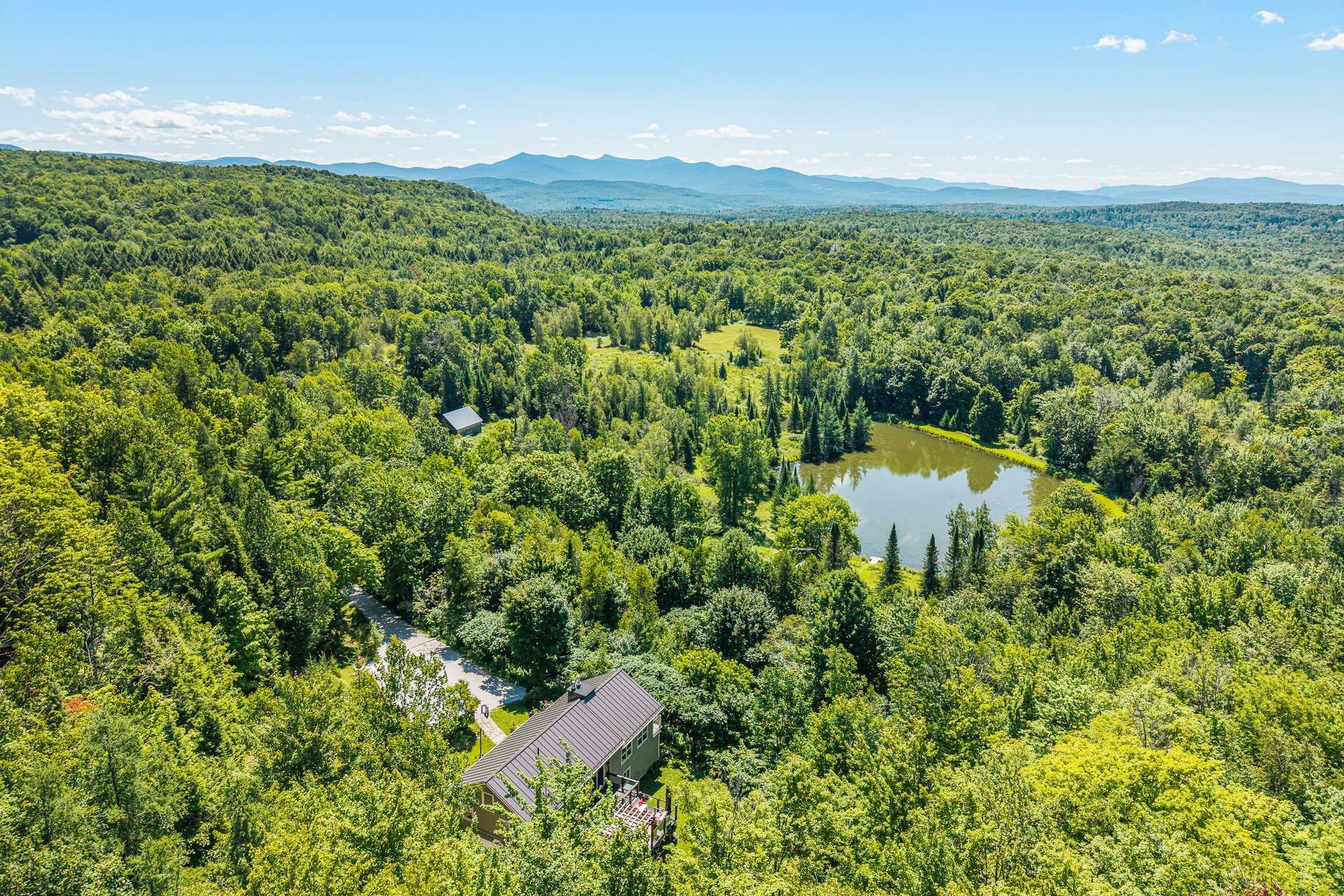 Aerial View - 1573 Ch. Jordan, Dunham, QC - Outdoor With View