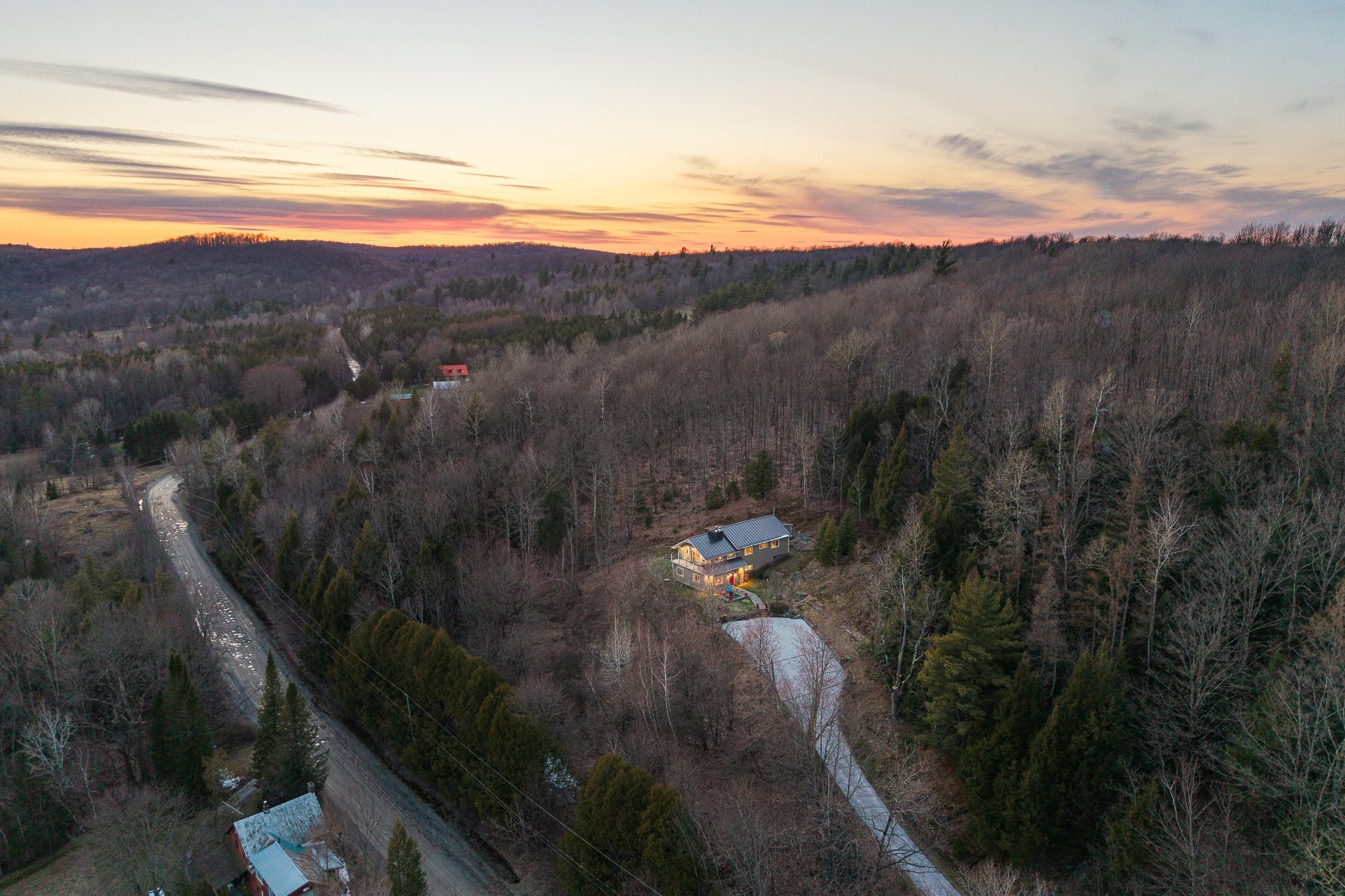 Aerial View - 1573 Ch. Jordan, Dunham, QC - Outdoor With View