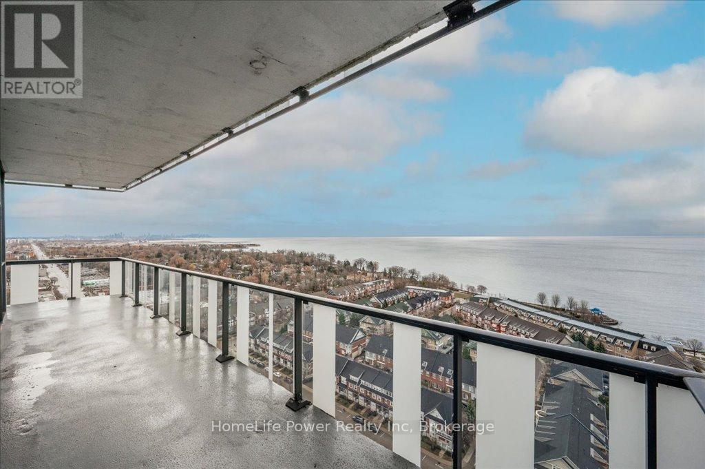 2102 - 1 Hurontario Street, Mississauga (Port Credit), ON - Outdoor With Body Of Water With Balcony With View With Exterior