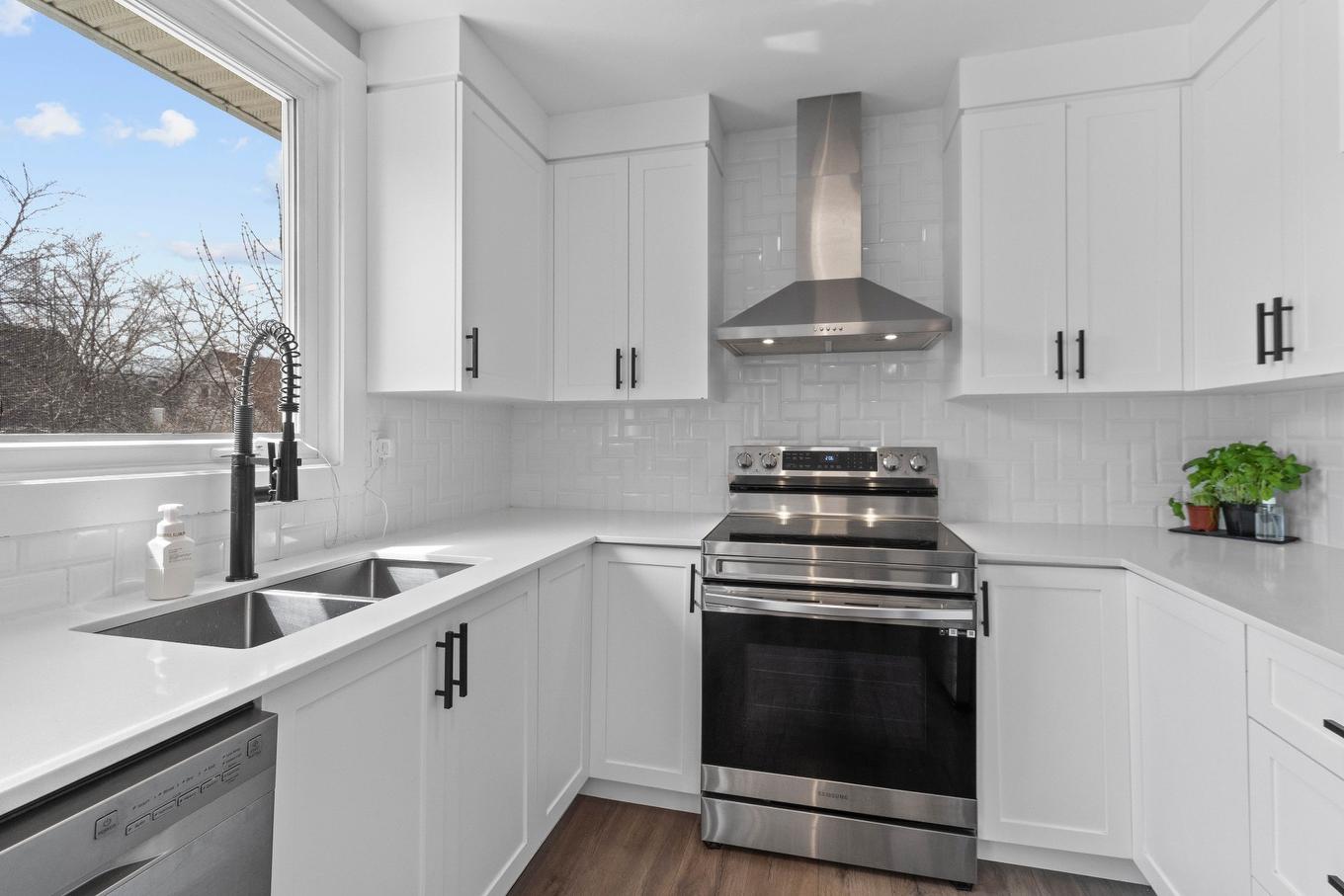 Cuisine - 8320 24E Avenue, Montréal (Villeray/Saint-Michel/Parc-Extension), QC - Indoor Photo Showing Kitchen With Double Sink With Upgraded Kitchen