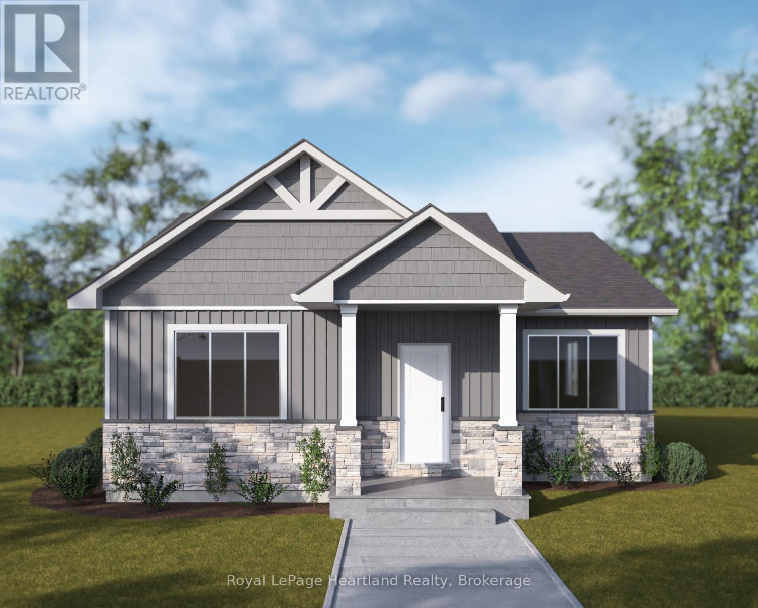 Renderings & photos show potential upgrade options - 483 Woodridge Drive, Goderich, ON - Outdoor With Facade