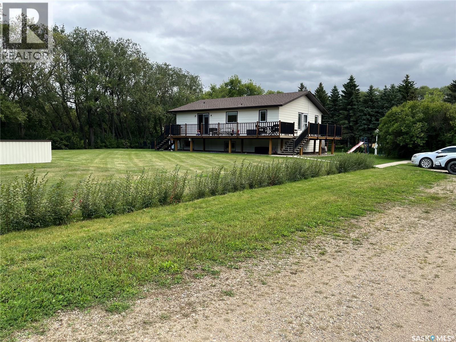 Pohler Acreage, Spalding, SK - Outdoor With Deck Patio Veranda With Backyard