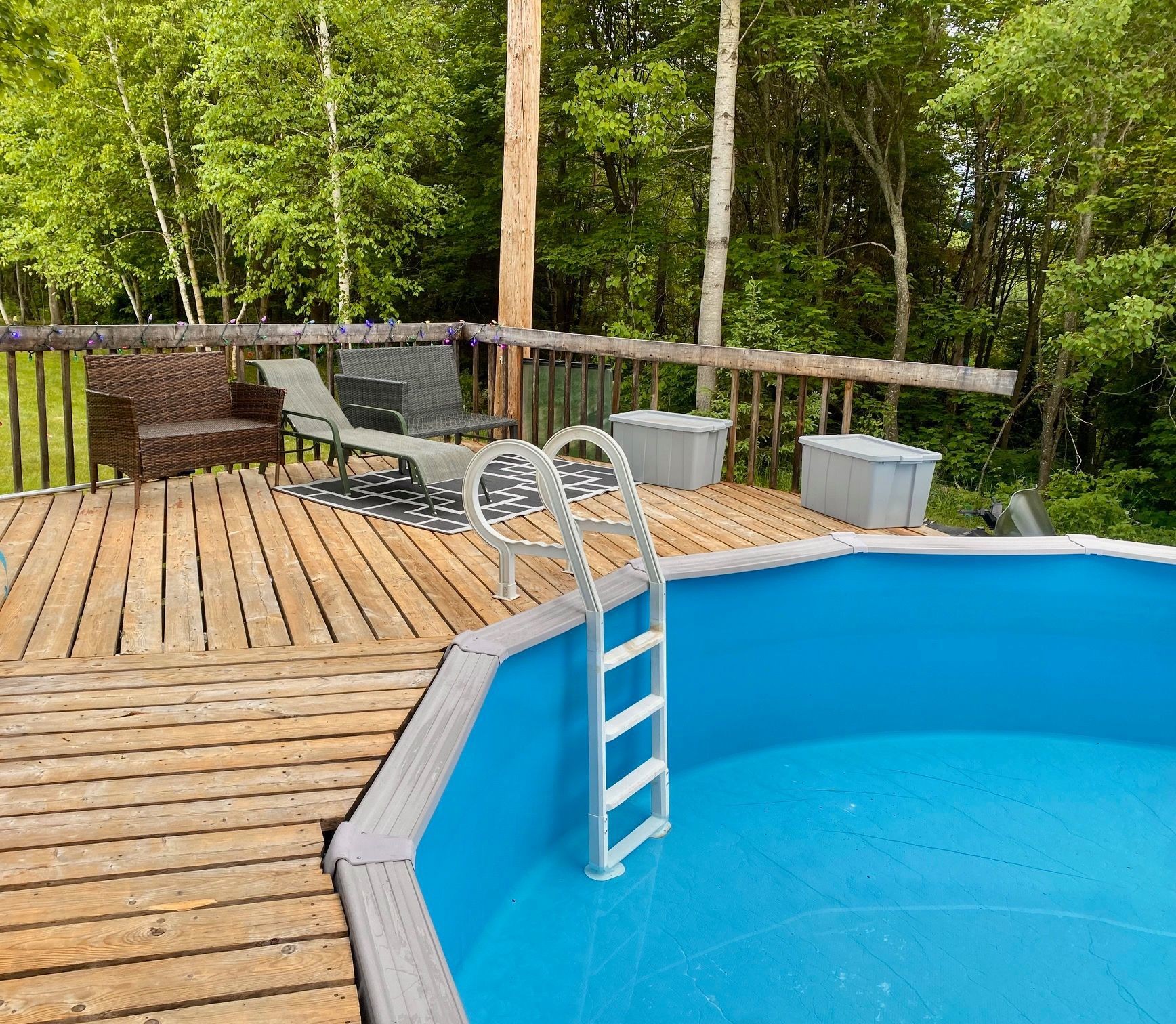 Piscine - 132 Rue Lafort, Témiscaming, QC - Outdoor With Deck Patio Veranda With Exterior