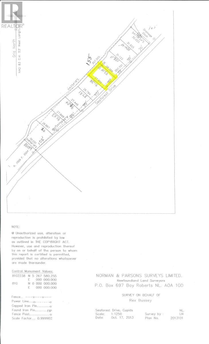 155 Seaforest Drive, Cupids, NL