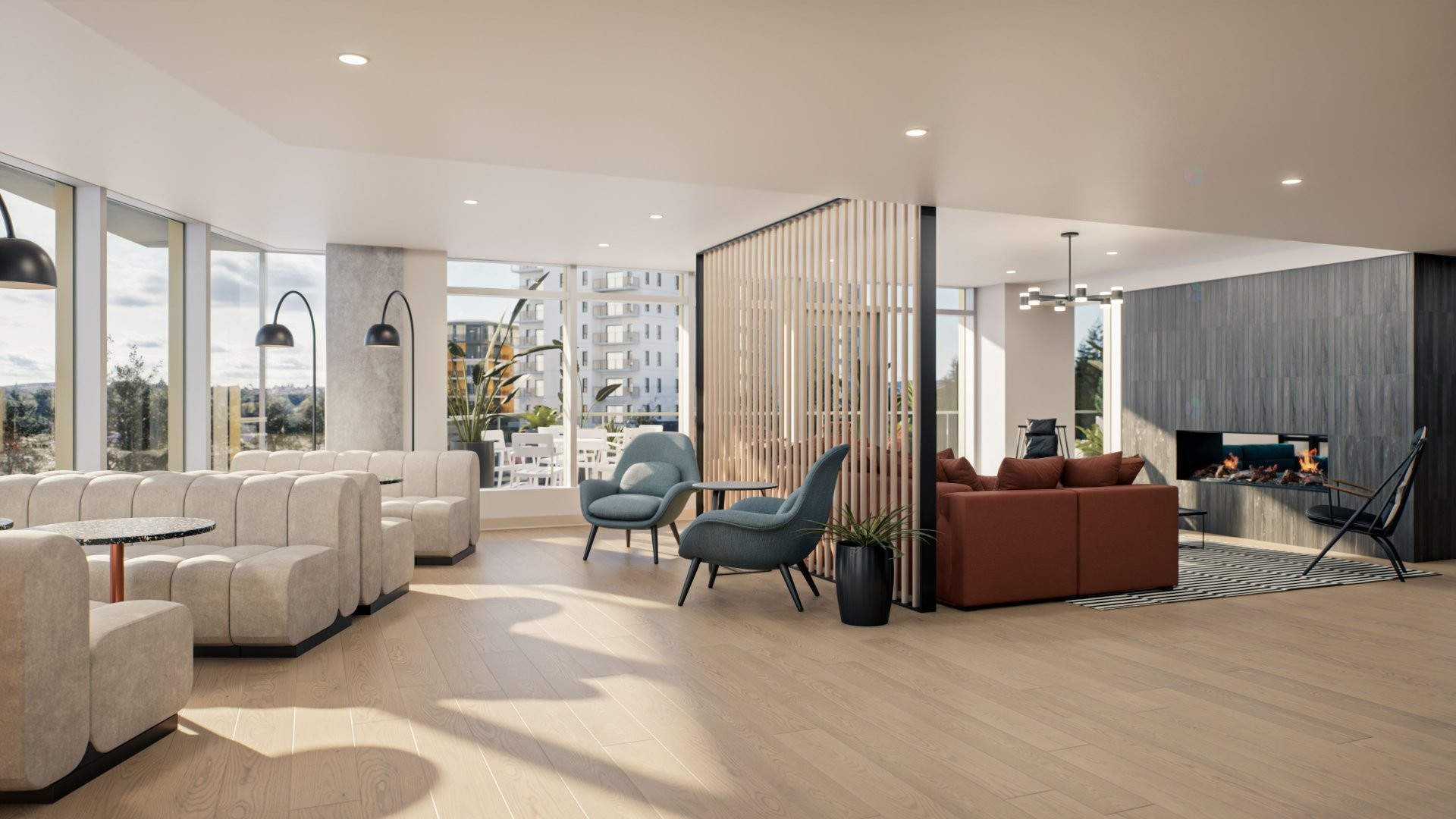 Salle communautaire - 518-555 Rue Frédéric-Back, Lévis (Les Chutes-De-La-Chaudière-Ouest), QC - Indoor Photo Showing Living Room