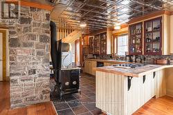 Kitchen with Elmira Stove & breakfast nook -