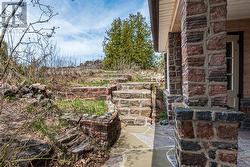 Side stone walkways of home -