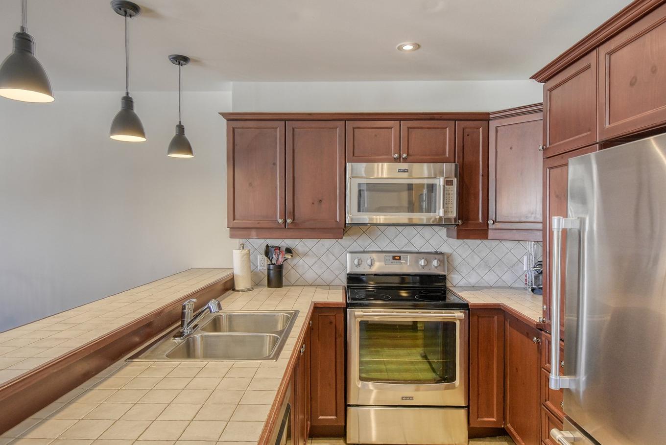 Kitchen - 1-250 Rue Du Mont-Plaisant, Mont-Tremblant, QC - Indoor Photo Showing Kitchen With Double Sink