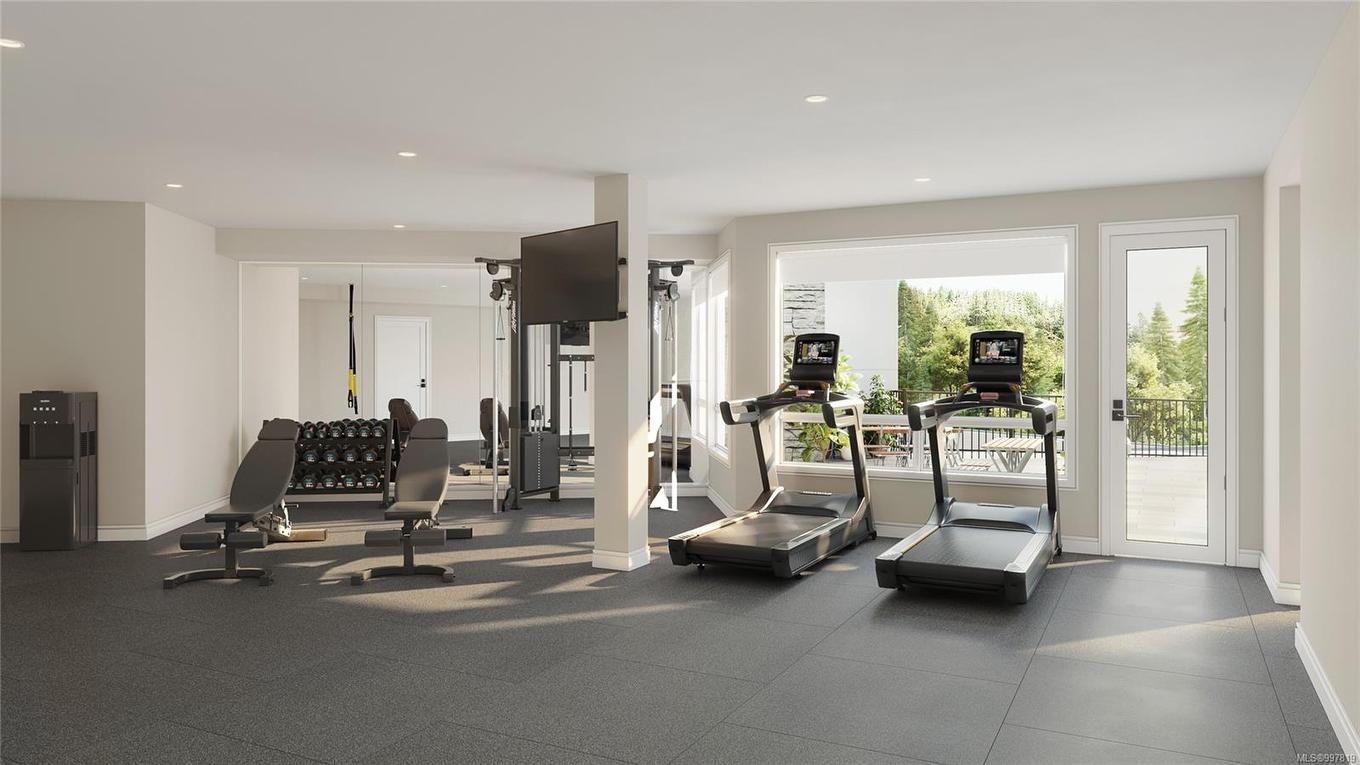 408-1810 Selenite Pl, Langford, BC - Indoor Photo Showing Gym Room