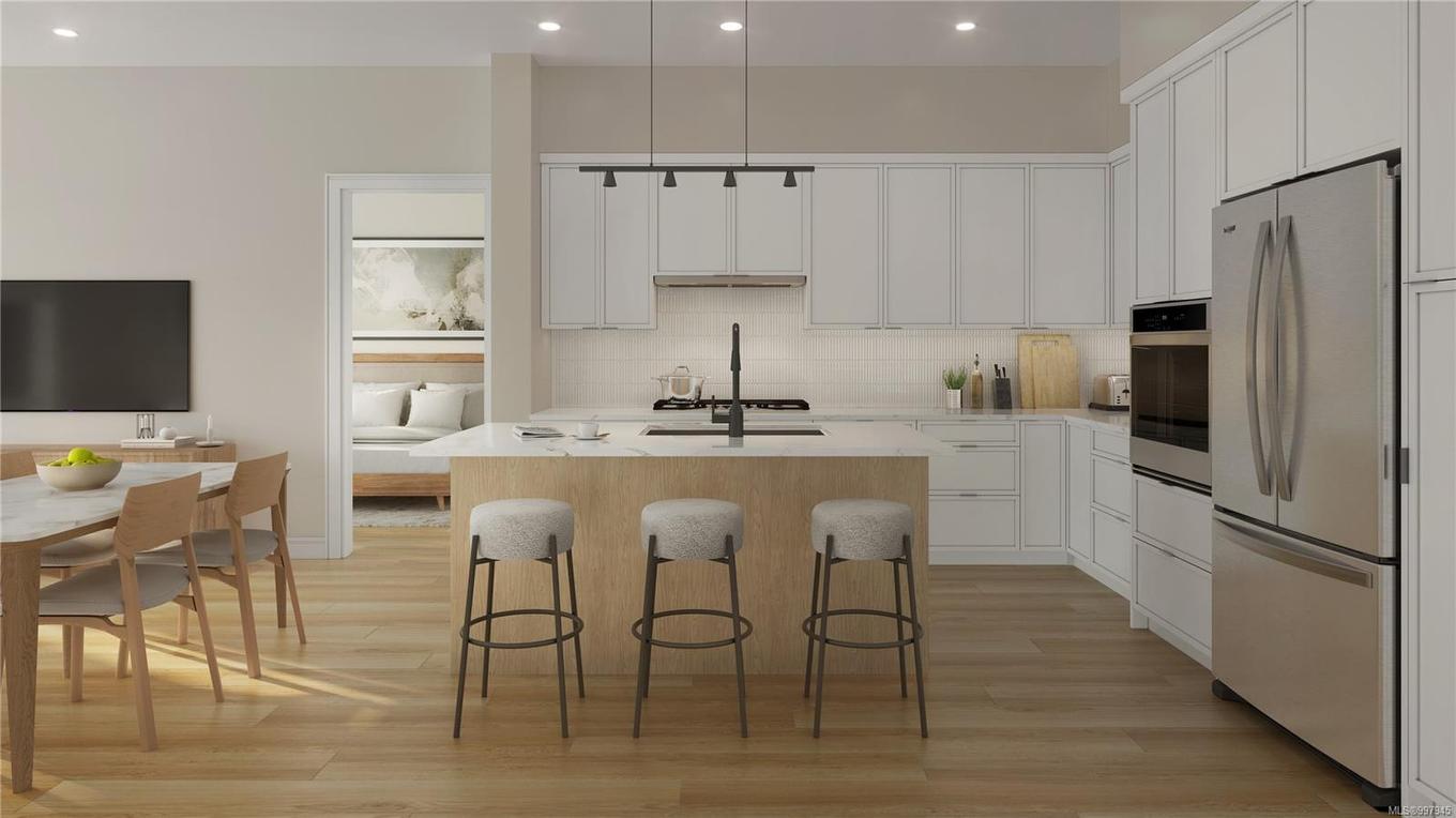 102-1810 Selenite Pl, Langford, BC - Indoor Photo Showing Kitchen With Upgraded Kitchen