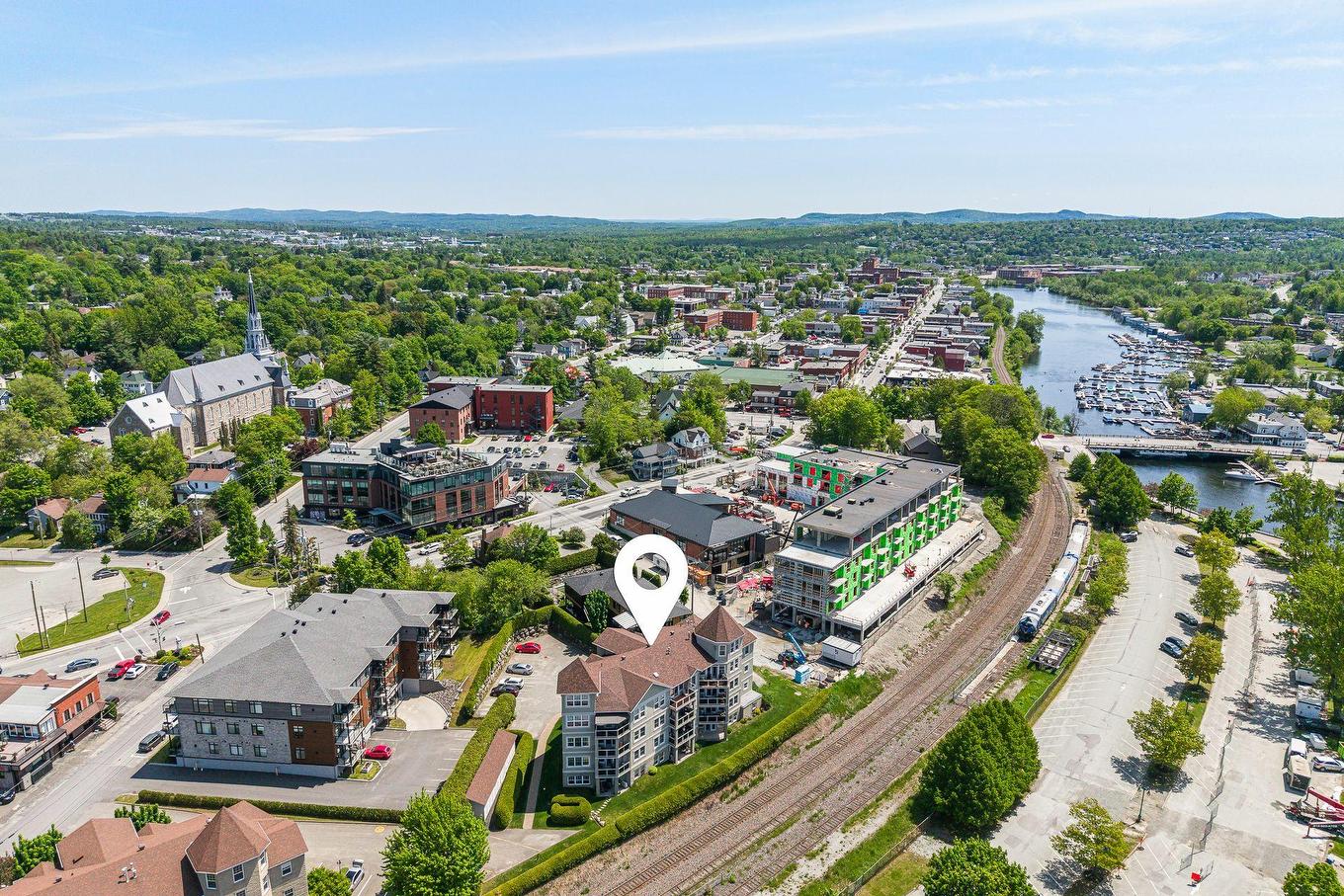 Aerial photo - 101-35 Rue Du Quai, Magog, QC - Outdoor With View