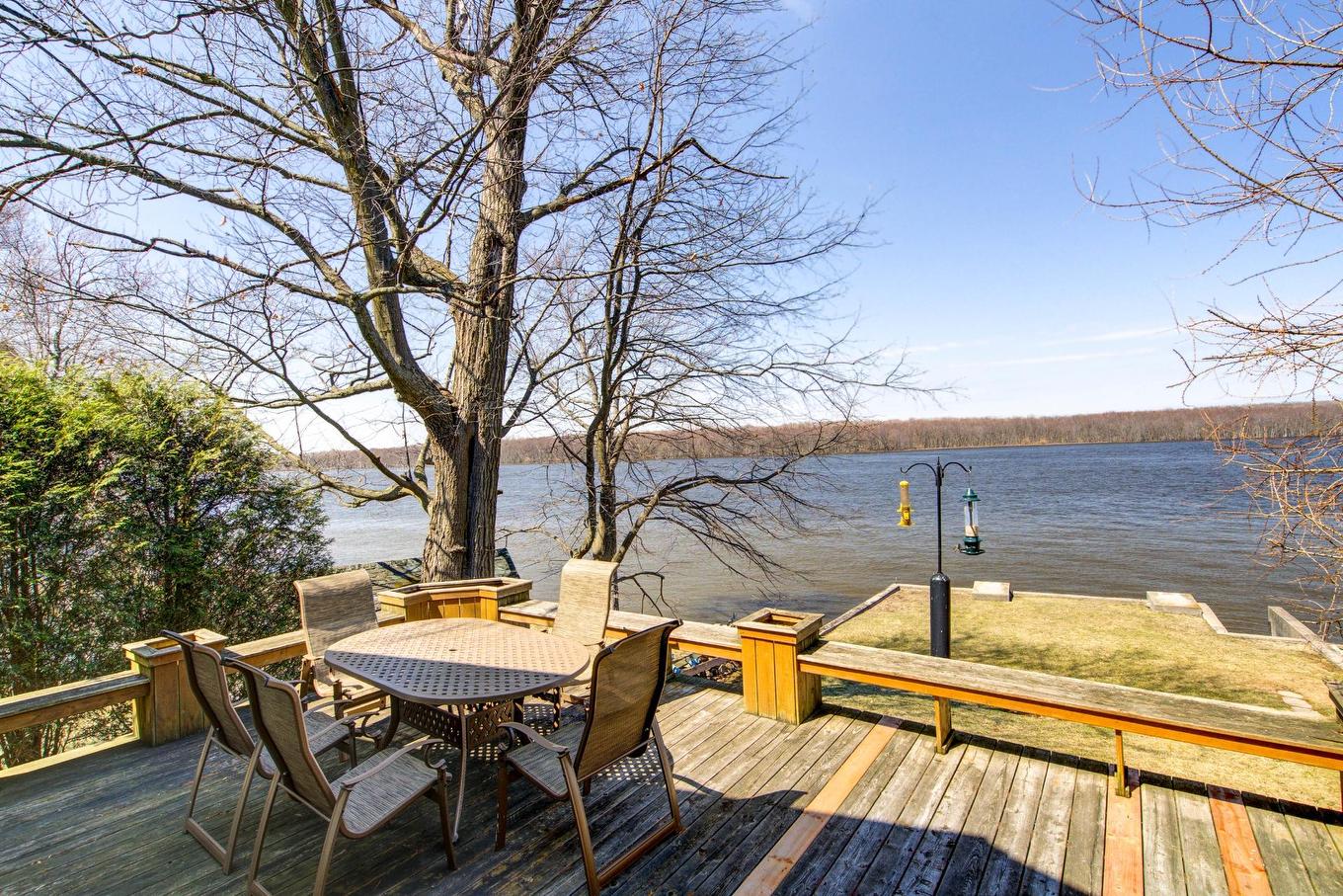 Vue sur l'eau - 305 Ch. Poirier, Rigaud, QC - Outdoor With Body Of Water With Deck Patio Veranda With View
