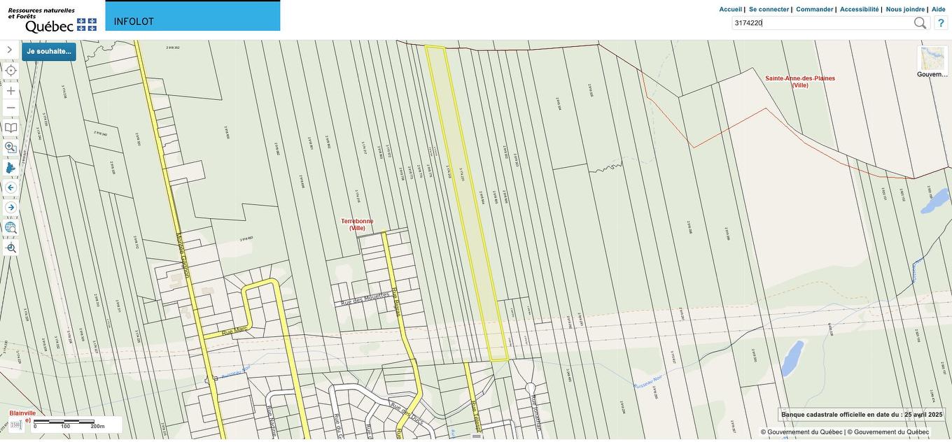 Vue - Rue Télesphore, Terrebonne (Terrebonne), QC