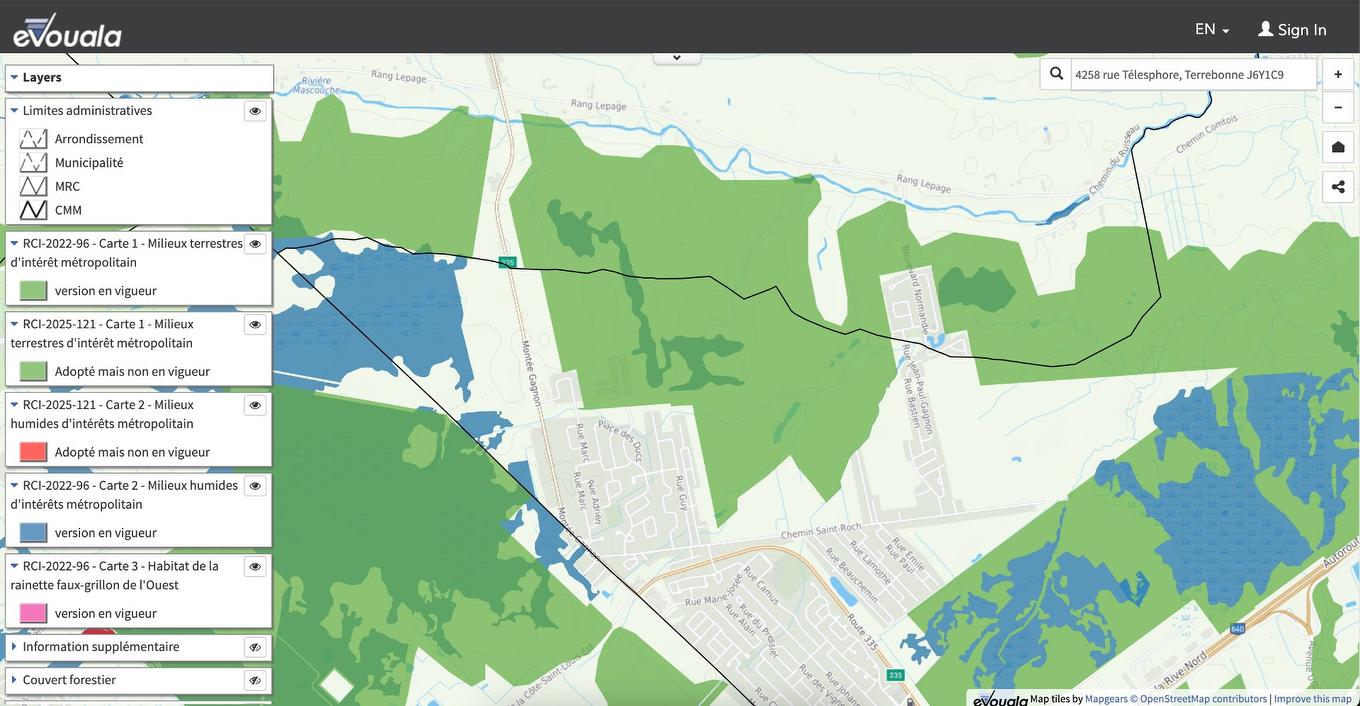 Vue - Rue Télesphore, Terrebonne (Terrebonne), QC