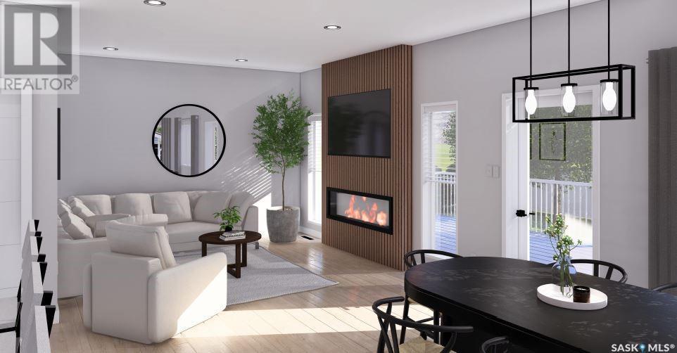 11 Plains Boulevard, Pilot Butte, SK - Indoor With Fireplace
