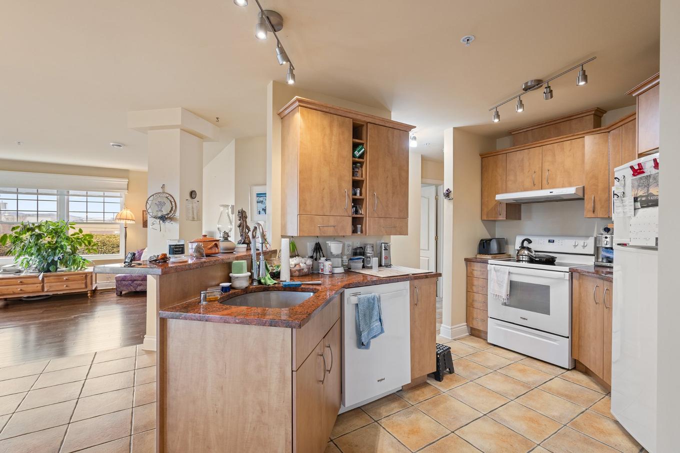 Kitchen - 201-35 Rue Du Quai, Magog, QC - Indoor Photo Showing Kitchen