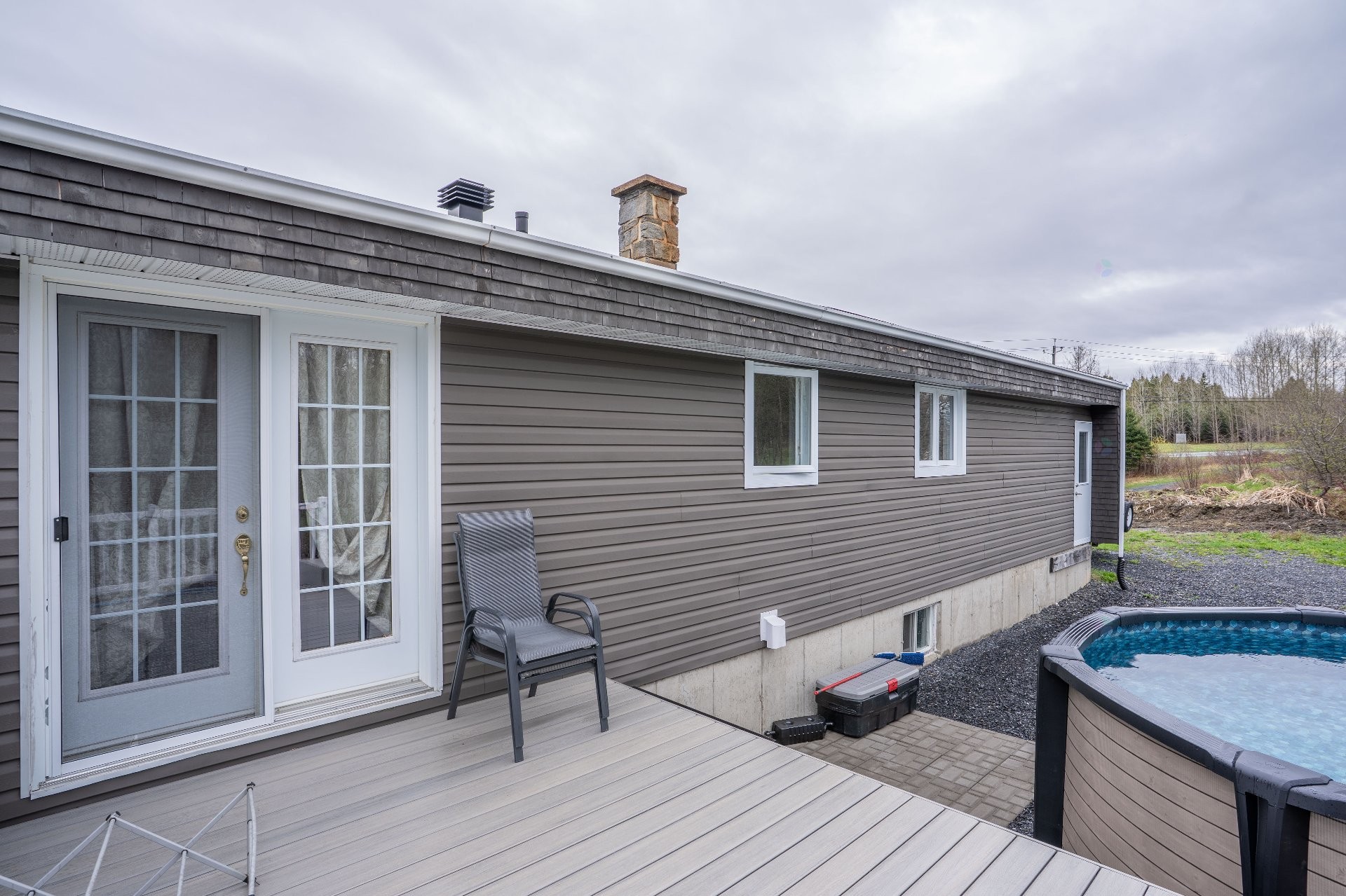 Back of Structure - 121 8E Rue, Saint-Prosper, QC - Outdoor With Deck Patio Veranda With Exterior