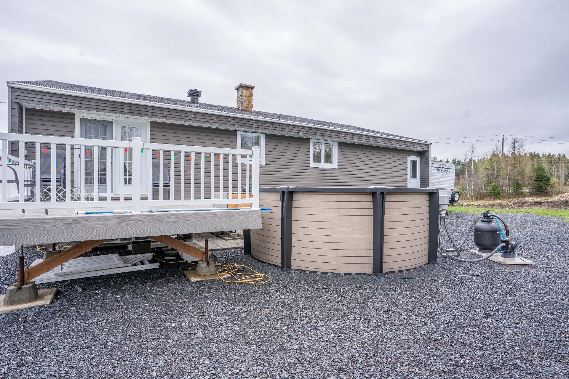Back of Structure - 121 8E Rue, Saint-Prosper, QC - Outdoor With Deck Patio Veranda
