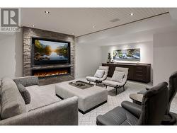 Media room in basement -