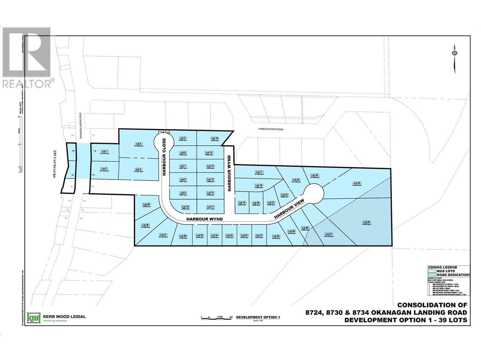 Proposed development layout - 8724, 8730, 8734 Okanagan Landing Road, Vernon, BC
