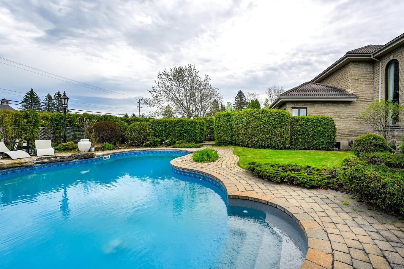 Pool - 303 Rue Alphonse-Desjardins, Montréal (L'Île-Bizard/Sainte-Geneviève), QC - Outdoor With In Ground Pool With Backyard