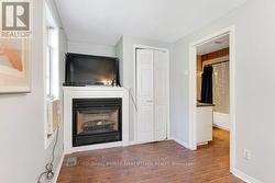 Primary bedroom T.V. nook; fireplace not used -