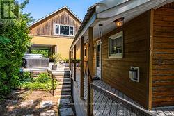 Walk way to detached garage-workshop -