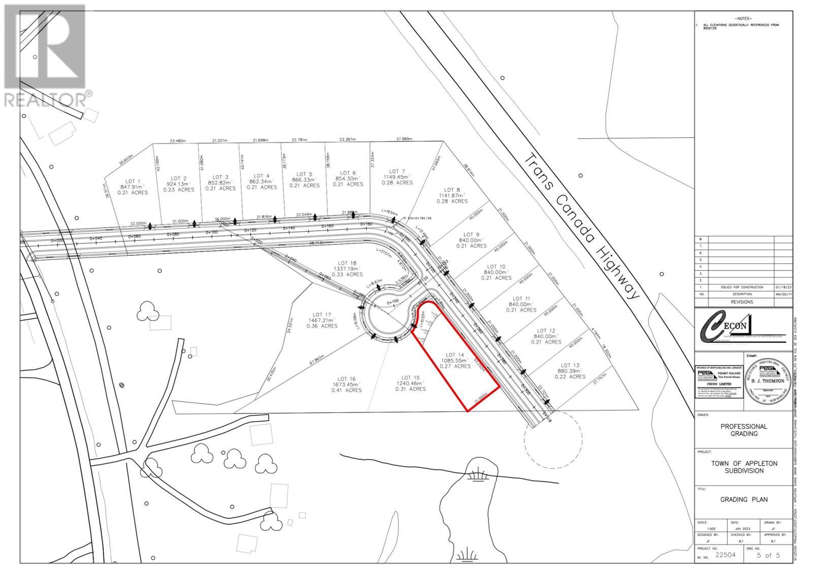 Lot 14 Trestle Place, Appleton, NL
