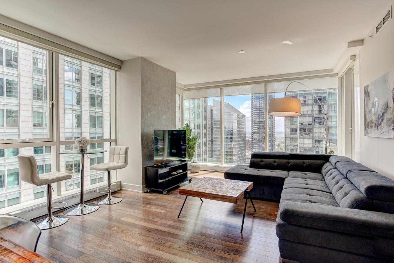 Overall view - 2405-1300 Boul. René-Lévesque O., Montréal (Ville-Marie), QC - Indoor Photo Showing Living Room